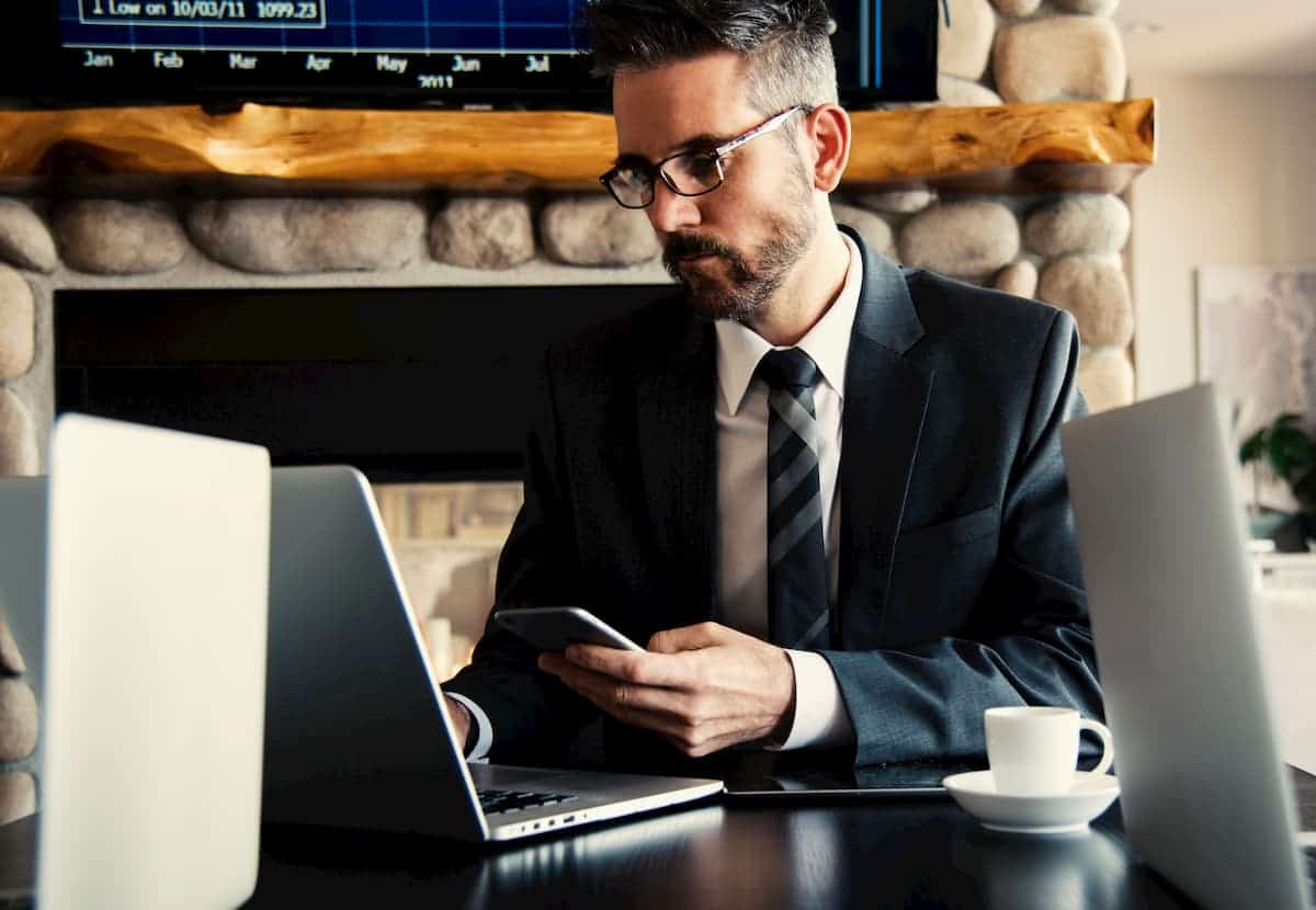 Business Man at Coffeeshop